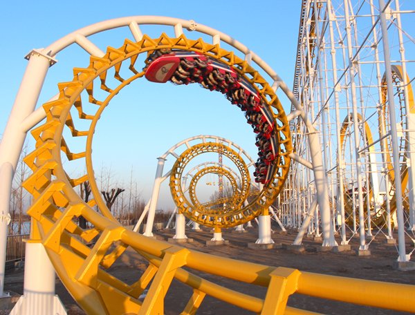 six loops roller coaster